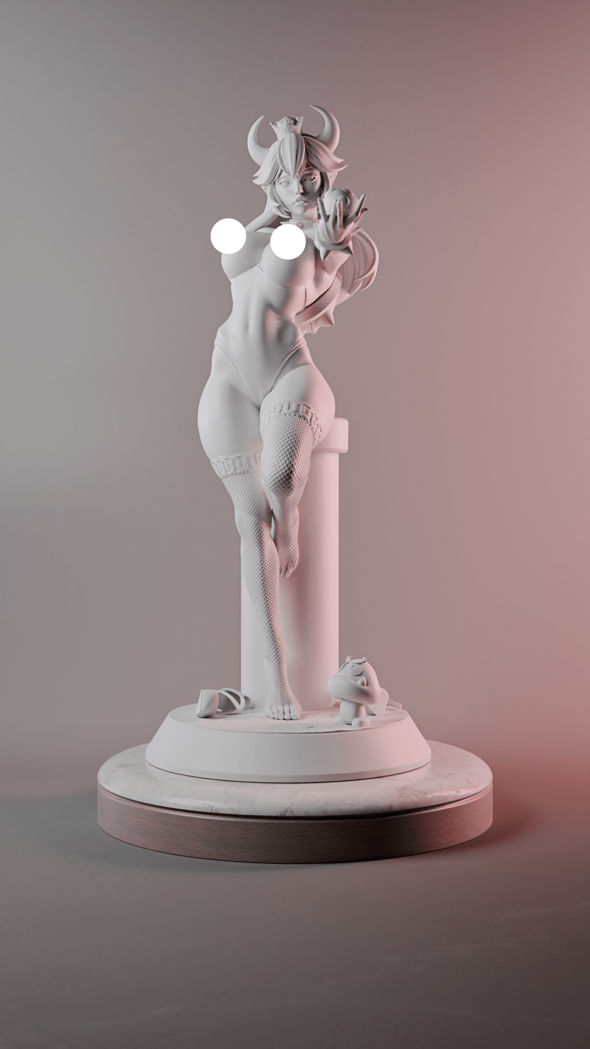 Bowsette Collectible Figure | Super Mario Fan Art - Point 8 Creative Studio