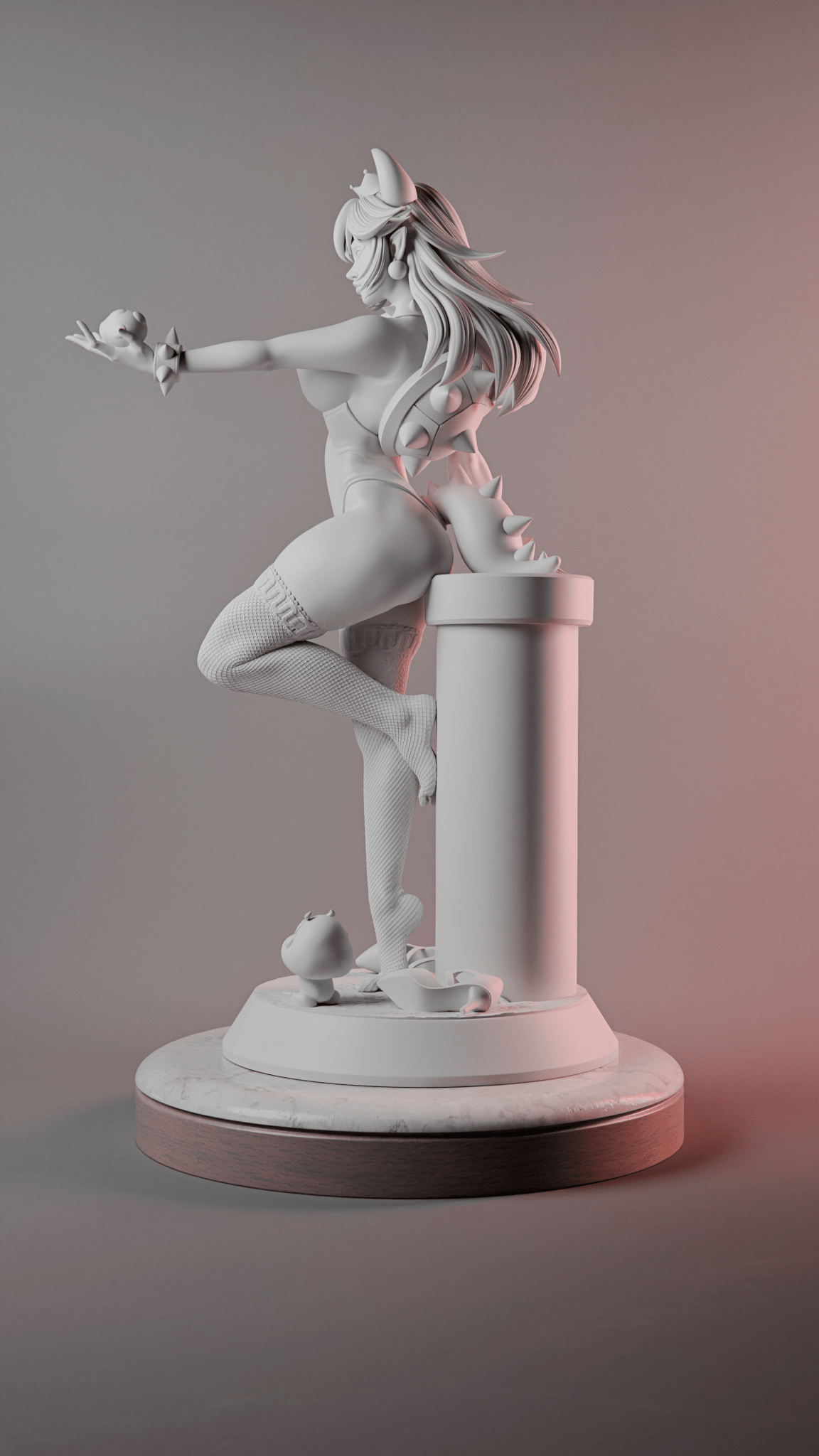 Bowsette Collectible Figure | Super Mario Fan Art - Point 8 Creative Studio