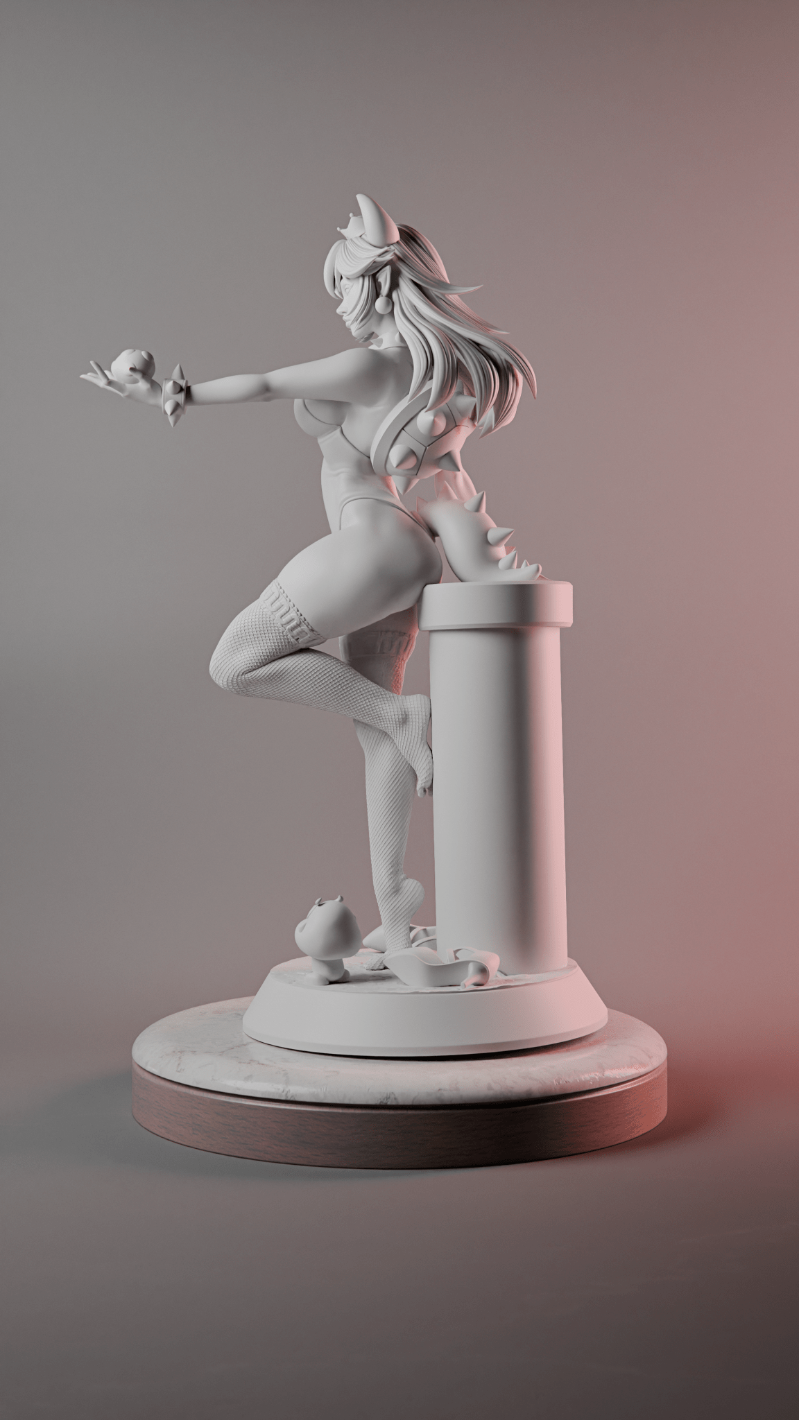 Bowsette Collectible Figure | Super Mario Fan Art - Point 8 Creative Studio