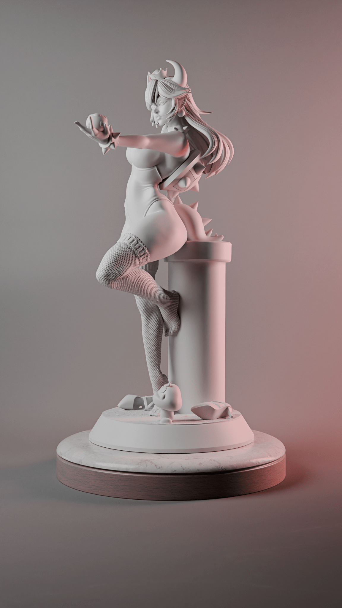 Bowsette Collectible Figure | Super Mario Fan Art - Point 8 Creative Studio