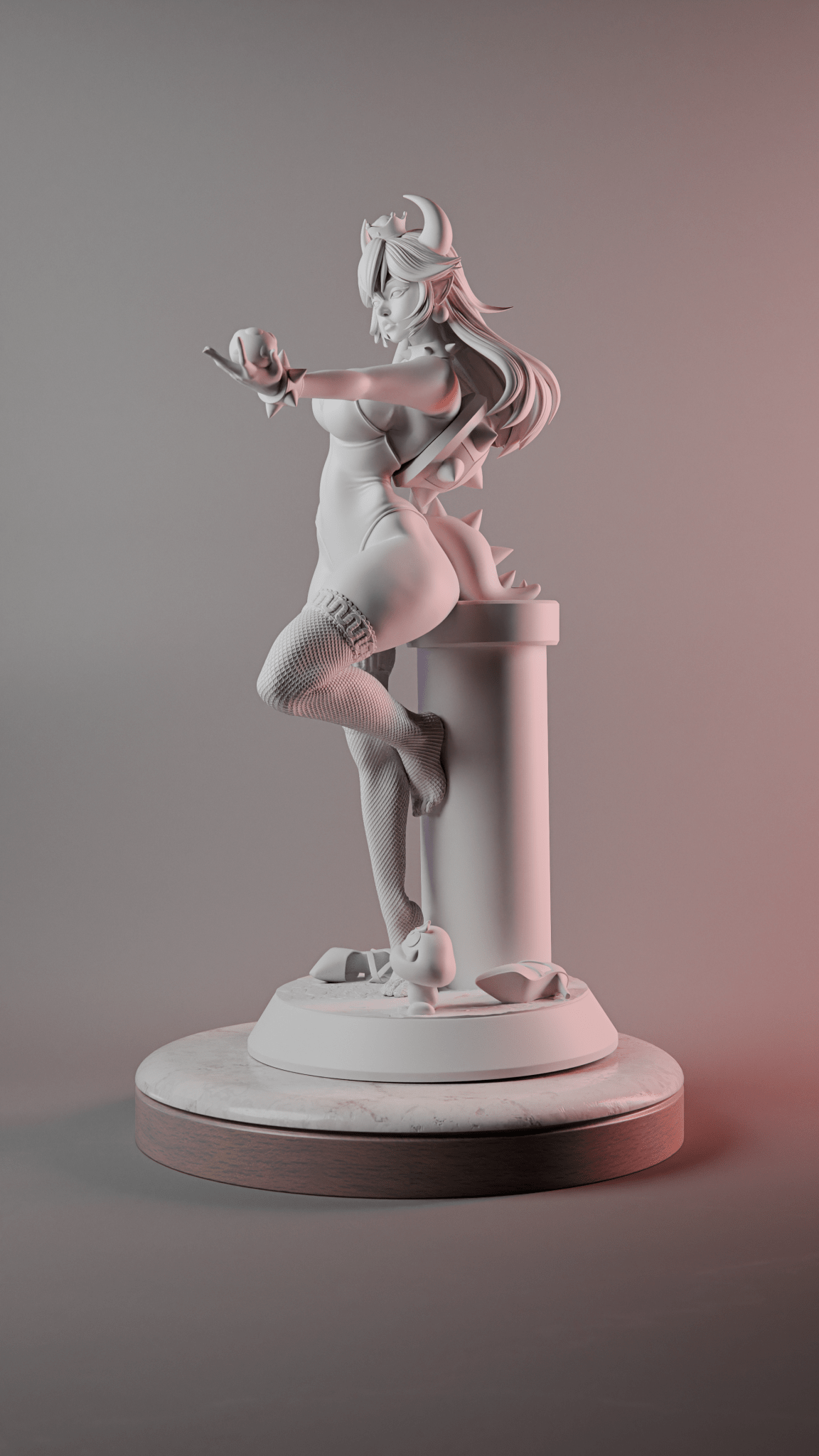 Bowsette Collectible Figure | Super Mario Fan Art - Point 8 Creative Studio