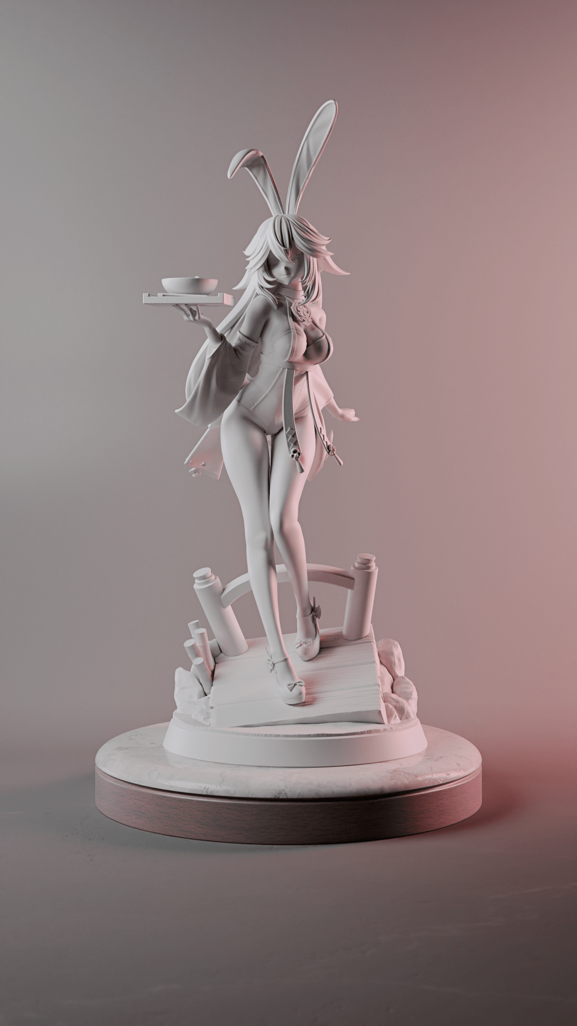 Yae Miko Bunny Waitress Collectible Figure | Genshin Impact - Point 8 Creative Studio