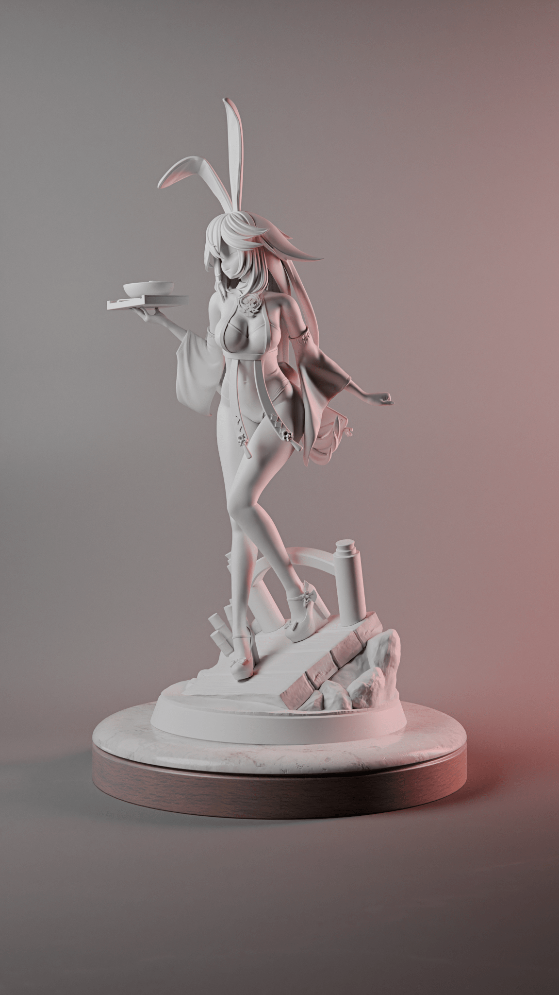 Yae Miko Bunny Waitress Collectible Figure | Genshin Impact - Point 8 Creative Studio